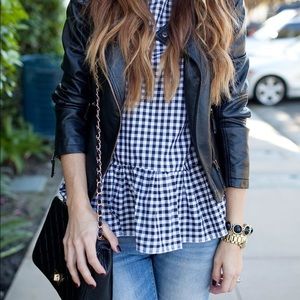 Victoria Beckham for Target Gingham Blouse XS NWOT